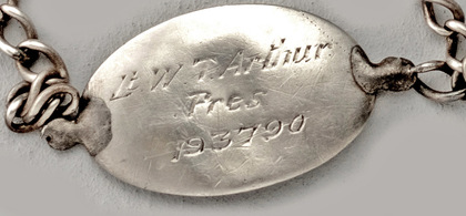 South African Military World War II Silver Identification Dog Tags (Collection of 6) - Egyptian Hallmarks, Wrist bands